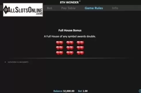 Game rules. 8th Wonder from Realistic