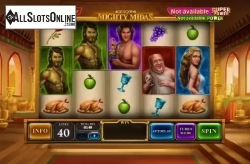 Reel Screen. Age of the Gods: Mighty Midas from Playtech Origins
