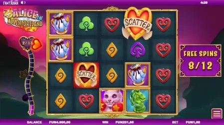 Alice In Adventureland slot screenshot 7
