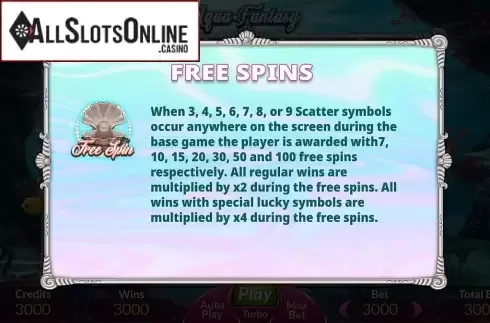Free spins. Aqua Fantasy from Ipanema Gaming
