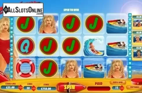 Game Workflow screen. Baywatch (Playtech) from Playtech