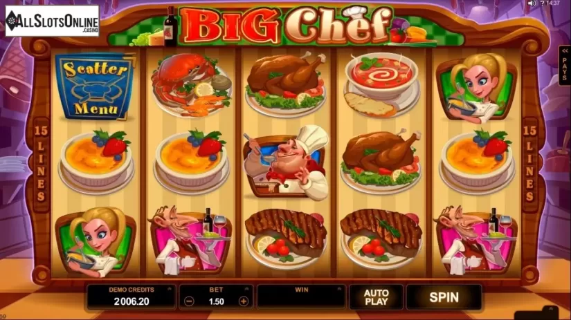 Screen9. Big Chef from Microgaming