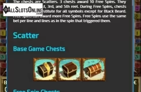 Paytable 1. Blackbeard's Quest Mini from Tom Horn Gaming