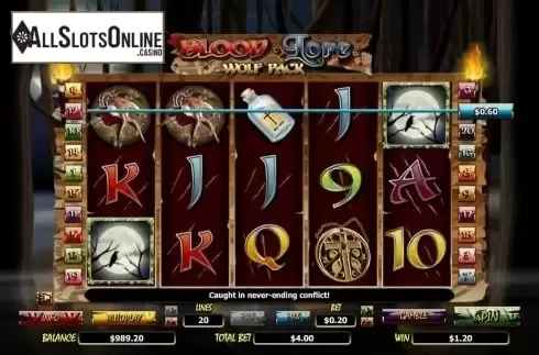 Game Screen. Bloodlore Wolf Pack from NextGen