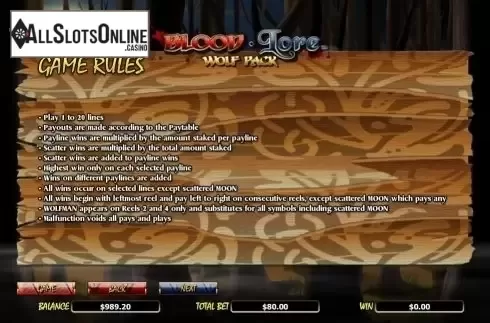 Features. Bloodlore Wolf Pack from NextGen