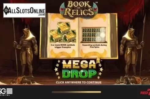 Start Screen. Book of Relics from Red7