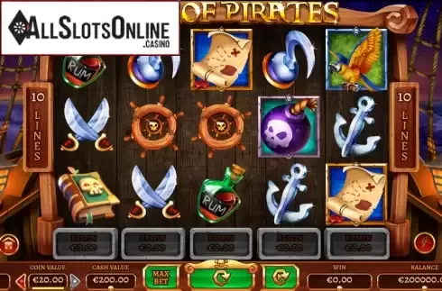 Reel screen. Book of pirates from Gaming Corps