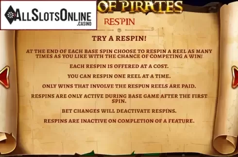 Paytable 4. Book of pirates from Gaming Corps