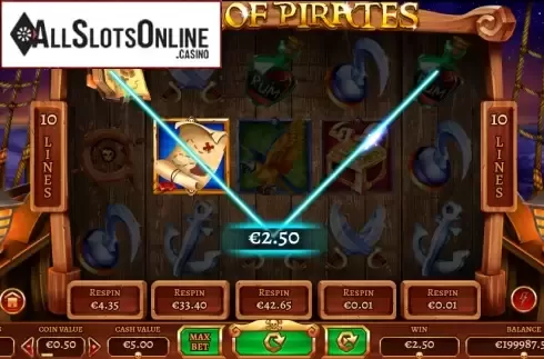 Win screen 1. Book of pirates from Gaming Corps