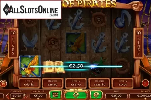 Win screen 2. Book of pirates from Gaming Corps