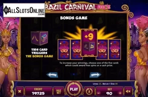 Bonus game screen