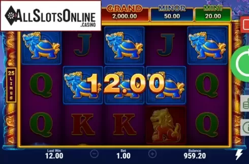 Win screen 2. Buddha Fortune Hold and Win from Booongo