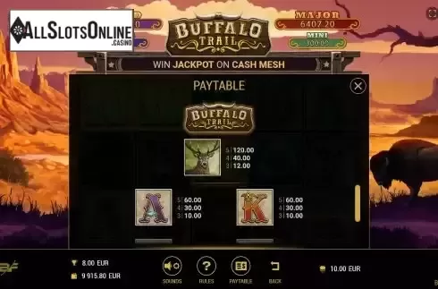 Paytable screen 2