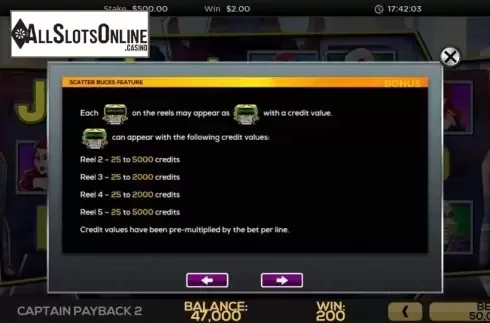 Game Rules 3. Captain Payback 2 from High 5 Games
