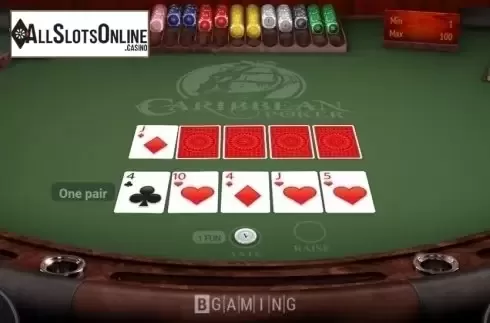 Game Screen 3. Caribbean Poker (BGaming) from BGAMING
