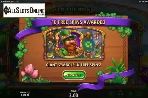 Free Spins Win Screen