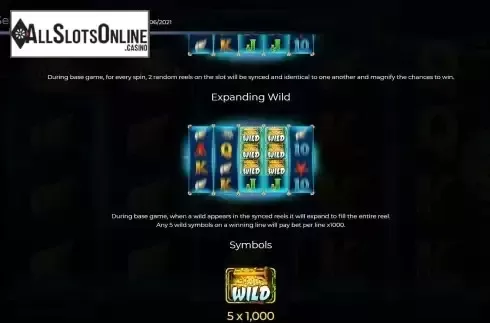 Expanding wild feature screen