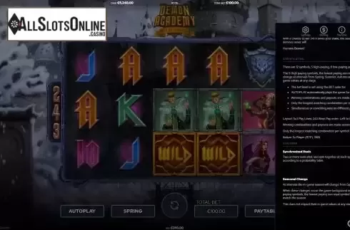 Features screen