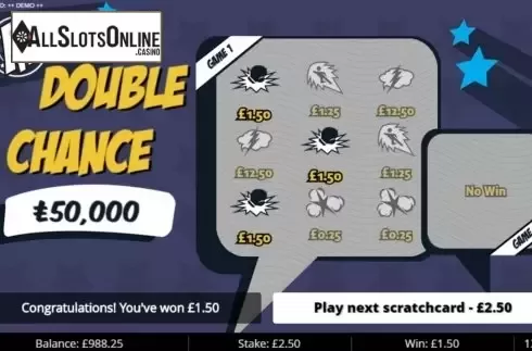 Win Screen 3. Double Chances M from Gluck Games