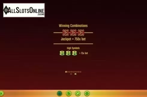 Paytable 1. Double Luck from Golden Hero