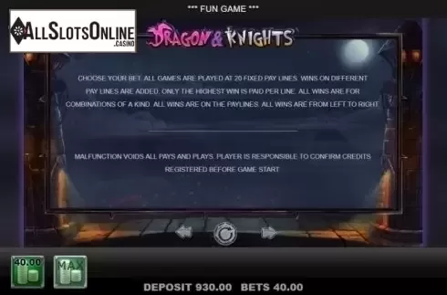 Info 1. Dragon and Knights from Merkur