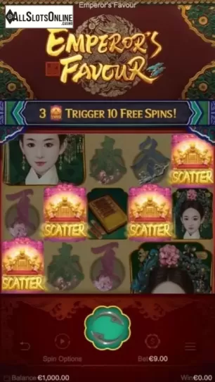 Win Screen. Emperor's Favour from PG Soft