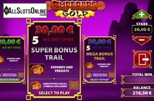 Screen 5. Emperor's Gold from Barcrest