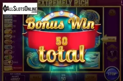 Win Bonus Game screen
