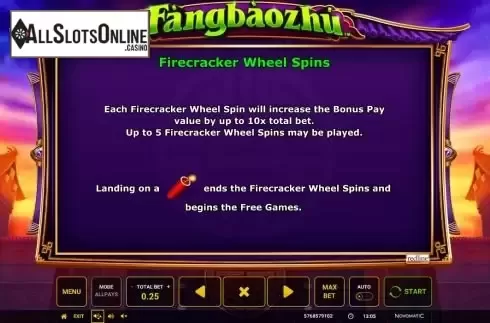 Firecracker Wheel Spins scren