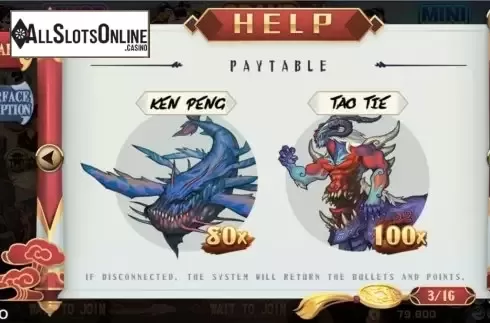 Paytable screen 3. Fishing of Saviors from Iconic Gaming
