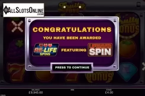 Free Spins 1. Fruity Pays from Inspired Gaming