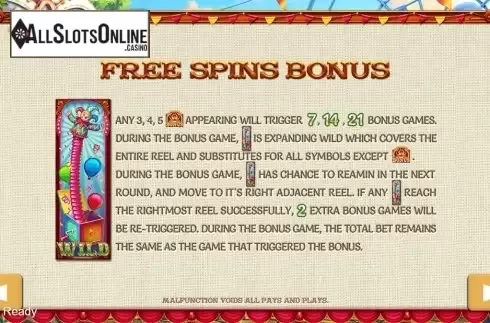 Paytable 2. Fun Time from PlayStar