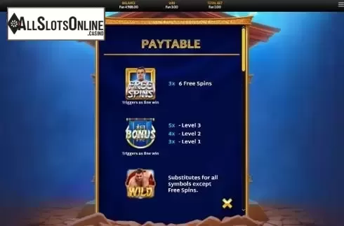 Paytable 1