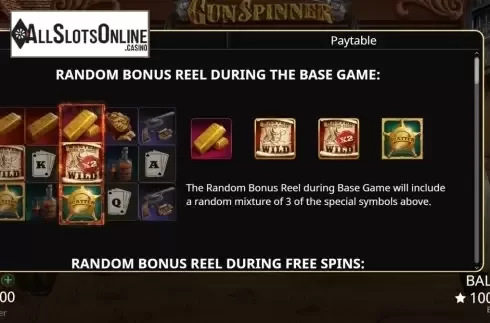 Features. Gunspinner from Booming Games