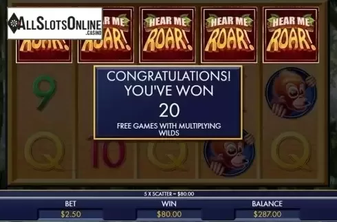 Win screen. Hear Me Roar from Genesis