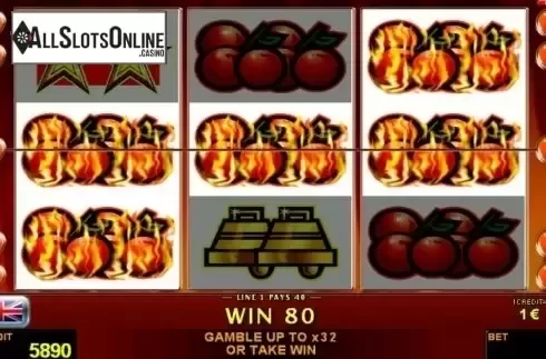 Win Screen. Hot Cherry from Novomatic