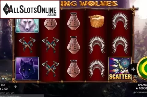 Reel Screen. Howling Wolves from Booming Games