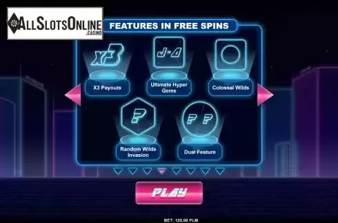 Features in Free Spins screen