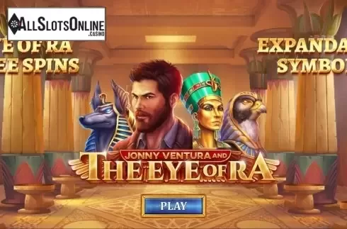 Start Screen. Jonny Ventura and The Eye of Ra from Pariplay