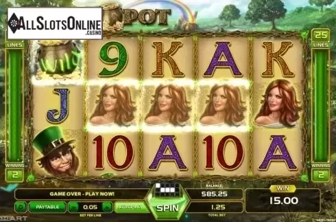 Win Screen. Jumpin Pot from GameArt