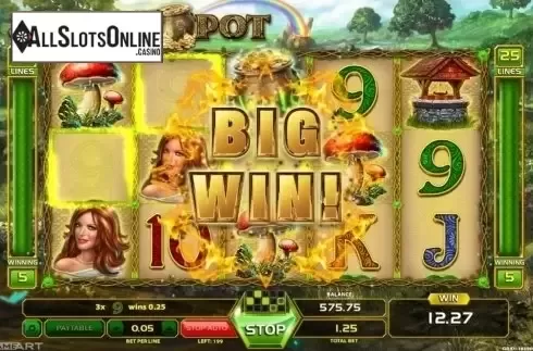 Win Screen. Jumpin Pot from GameArt