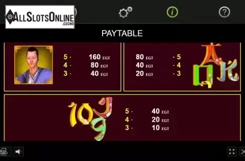 Paytable screen 2
