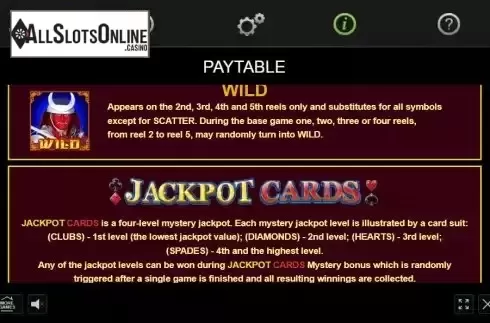 Wild and Jackpot screen
