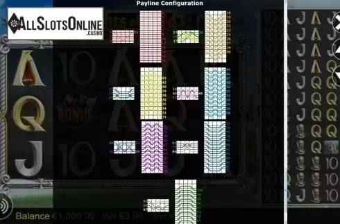 Paytable 4. Knights of Gold from Betdigital