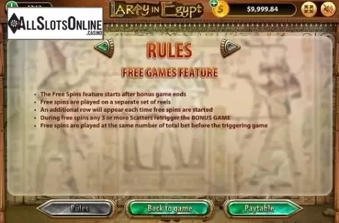 Screen4. Larry In Egypt from Bwin.Party