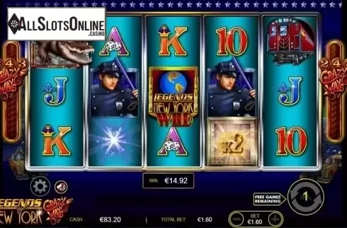Free Spins screen 2. Legends of New York from Ainsworth