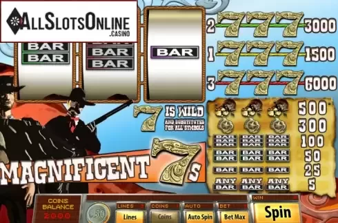 Game Workflow screen. Magnificent 7s from Saucify
