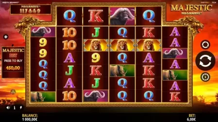 Majestic Megaways slot screenshot 1