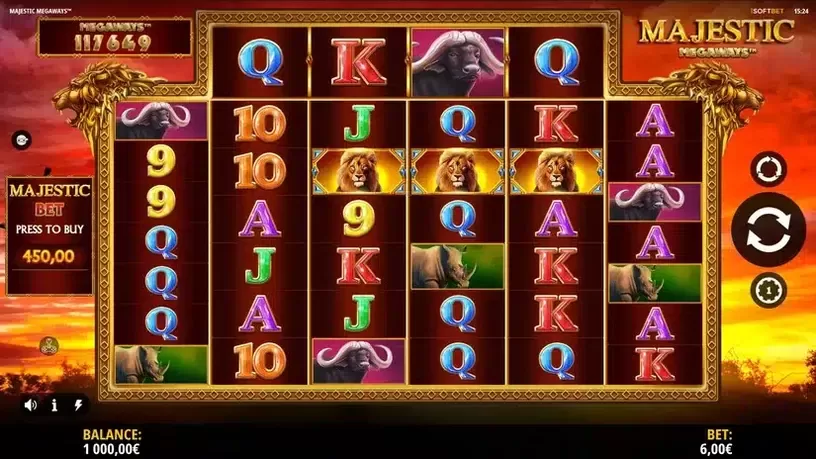 Majestic Megaways slot screenshot 1
