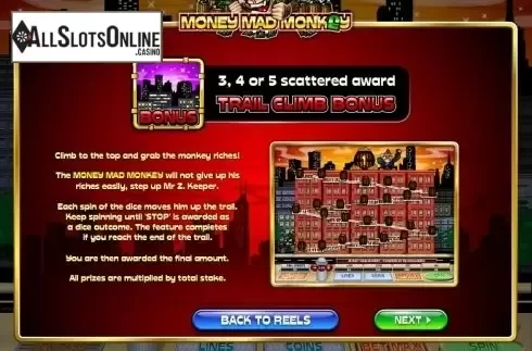 Paytable 1. Money Mad Monkey from Microgaming